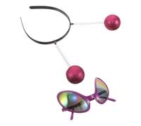 Funny Purple Alien Glasses Headband Set for Space Themed Party Photos