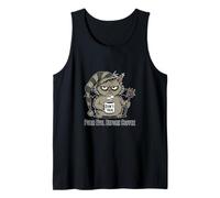 Funny Purr Evil Before Coffee Demon Cat Moody Morning Vibes Tank Top