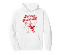 Funny Put It On Santas Tab Art Christmas Cocktail Retro Lady Pullover Hoodie