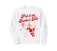 Funny Put It On Santas Tab Art Christmas Cocktail Retro Lady Sweatshirt