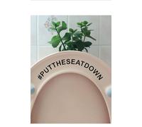 Funny Put The Seat Down Novelty Funny Toilet Seat Sticker, Lid Decal Bathroom Decor (Black)