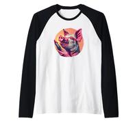 Funny Putting Lipstick On A Pig Raglan Baseball Tee