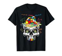 Funny Puzzle Cube Solver Eat Sleep Solve Repeat Math Lover T-Shirt