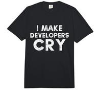 Funny QA Engineer QA & Project Manager I Make Developers Cry Comfort Colors Adult Heavyweight T-Shirt