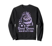 Funny Queef Queen Hear My Kitty Purr Funny Cat Women Men Sweatshirt