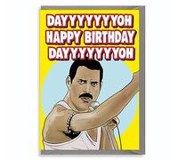 Funny Queen Inspired Birthday Card Freddie Mercury Style Music Fan