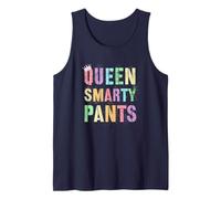 Funny Queen Smarty Pants Princess Birthday Girl Math School Tank Top