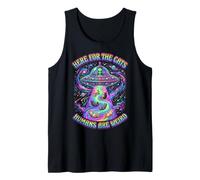 Funny Quote Design Here for the Cats Humans are Weird Alien Tank Top