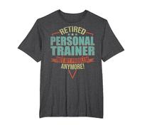 Funny Quote for Retired Personal Trainer T-Shirt, Men's Big and Tall, Dark Heather Grey, 4X Tall