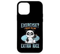 Funny Quote Panda exercise i thought you said extra rice Case for iPhone 12 mini