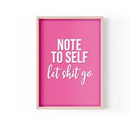 Funny Quote Print | Humour Bathroom Prints | Note To Self Quotes | New Home Office Toilet Joke | A4 A3 A5 | *FRAME NOT INCLUDED* - A3 - PBH3