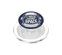 Funny Quote Space Man Astronaut Retro I Need More Space PopSockets PopGrip for MagSafe