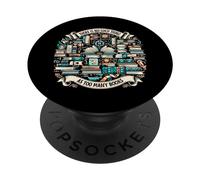Funny quote There is no such thing as too many books PopSockets Swappable PopGrip