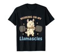 Funny Quote Working on My Llamascles Cute Fitness Humor T-Shirt