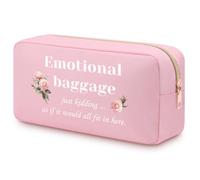 Funny Quotes Cosmetic Bag Humor Sarcastic Gifts for Girls Women Coworker Friend BFF Bestie Friendship Gifts Christmas Birthday Funny Sayings Gifts Oxford Cloth Pink Toiletry Zipper Pouch