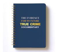Funny Quotes" Future True Crime Documentary " Spiral Notebook, A5 160 Blank Pages Softcover with Dividers Wire Bound Notebook Journal,Notepad,Diary Book,- Funny Gag Gift for Friend True Crime Fans
