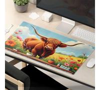 Funny Quotes Highland Cow In A Flower Garden Mouse Pad Mouse Pad Cool Mouse Mat