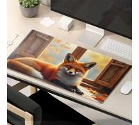 Funny Quotes Mouse Pad Autumn Fox By The Window Mouse Pad Kawaii Desk Accessories Funny Mouse Pads For Desk