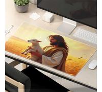 Funny Quotes Mouse Pad Jesus Holding A Lamb In The Golden Field Mouse Pad Kawaii Desk Accessories Funny Mouse Pads For Desk