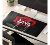 Funny Quotes Mouse Pad Love In Bloom: A Red Rose'S Melting Heart Mouse Pad Kawaii Desk Accessories Funny Mouse Pads For Desk