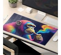 Funny Quotes Mouse Pad Rainbow Monkey Smoking In Space Mouse Pad Kawaii Desk Accessories Funny Mouse Pads For Desk