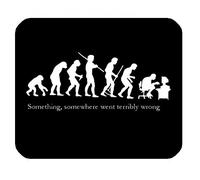 Funny Quotes & Saying Mouse Pad, Ironic Evolution Something Somewhere Went Terribly Wrong Rectangle Non-Slip Rubber Mousepad Gaming Mouse Pad Mat