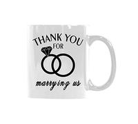 Funny Quotes Thank You for Marrying US Wedding Rings Pattern Funny Sayings 11oz-Best Mug Gift for Mother/Father/Freinds/Families/Coworkers