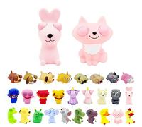 Funny Rabbit Cat Pinch Toy Stress Relief Age 3+ Toys,2pc Animals Pink Eye Popping Worm Stress Toy,Novelty Fidget Toy Hand Squishy Squeeze Toys for Kids Adult Autistic Birthday Gift,Christmas Stocking Fillers