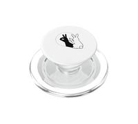 Funny Rabbit Hand Shadow Puppet Pop Art PopSockets PopGrip for MagSafe