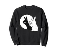 Funny Rabbit Hand Shadow Puppet Pop Art Sweatshirt