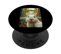 Funny Rabbit UFO Encounter Hilarious Rabbit Selfie Aliens PopSockets Adhesive PopGrip