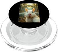 Funny Rabbit UFO Encounter Hilarious Rabbit Selfie Aliens PopSockets PopGrip for MagSafe