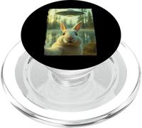 Funny Rabbit UFO Encounter Hilarious Rabbit Selfie Aliens PopSockets PopGrip for MagSafe