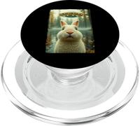 Funny Rabbit UFO Encounter Hilarious Rabbit Selfie Aliens PopSockets PopGrip for MagSafe