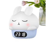 Funny Rabbit Up Lamp: Touch Control Night Light for Kids Room, Cute Animal Clock Sleep Routine, Rechargeable Bunny with Soft Glow, Room D