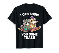 Funny Raccoon and Possum Flying On Magic Carpet T-Shirt