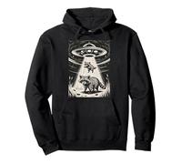 Funny Raccoon Astronaut in Space Adventure Pullover Hoodie