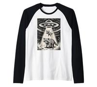 Funny Raccoon Astronaut in Space Adventure Raglan Baseball Tee