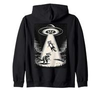 Funny Raccoon Astronaut in Space Adventure Zip Hoodie