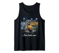 Funny Raccoon Baseball Mom I Live Here Now Tank Top