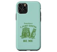 Funny Raccoon Be Yourself Chaos Humor Vintage Graphic Case for iPhone 11 Pro