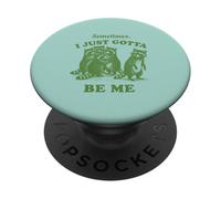 Funny Raccoon Be Yourself Chaos Humor Vintage Graphic PopSockets Adhesive PopGrip