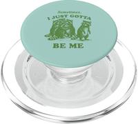 Funny Raccoon Be Yourself Chaos Humor Vintage Graphic PopSockets PopGrip for MagSafe