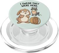 Funny Raccoon Bunny Easter Egg Hunt I Swear They Were Here PopSockets PopGrip for MagSafe