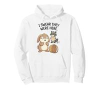 Funny Raccoon Bunny Easter Egg Hunt I Swear They Were Here Pullover Hoodie