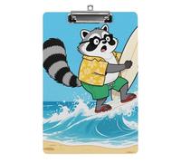 Funny Raccoon Clipboard, A4 Acrylic Clipboards with Hanging Hook, Ultra Lightweight & Shatterproof Writing Board for Office, Nurses, 8.5" X 12.5"