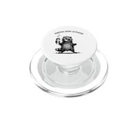 Funny Raccoon Coffee Lover Survival Mode Activated Graphic PopSockets PopGrip for MagSafe