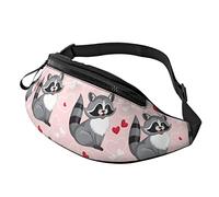 Funny Raccoon Crossbody Bag Runner Small Hip Pouch Bum Bag Running Waistpack Bumbag Beltbag Sport Slim Fashionable for Jogging Hiking Woman