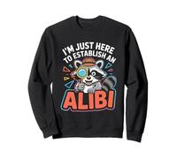 Funny Raccoon Detective Alibi Joke Novelty Investigator Fun Sweatshirt