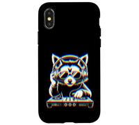 Funny Raccoon DJ With Headphones and Turntable Case for iPhone X/XS